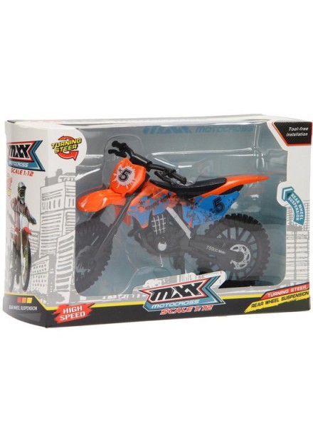 Cross  motorfiets in doos oranje