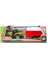 Tractor met paardentrailer rood met licht en geluid