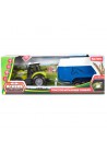 Tractor met paardentrailerblauw met licht en geluid