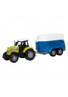 Tractor met paardentrailerblauw met licht en geluid