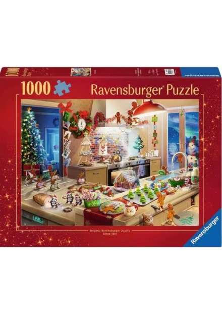 Ravensburger kerstpuzzel Merry Mischief 1000 stukjes