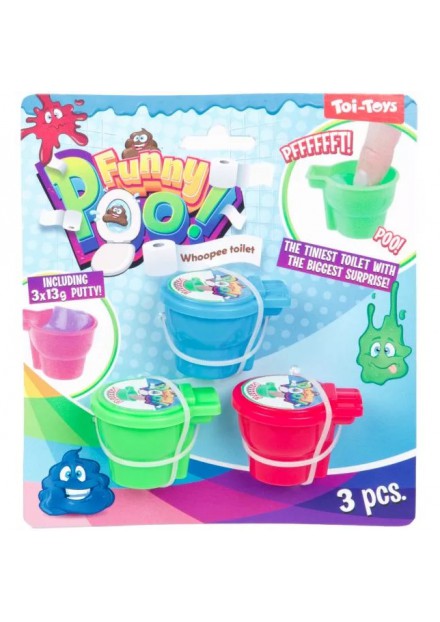 PUTTY  / SLIME TOILET SCHEET 3 STUKS