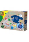SES Creative Eco vinger verf set met schort - 100% gerecycled