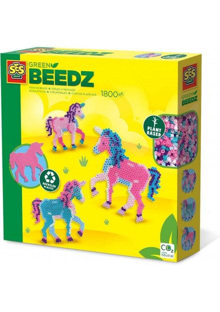 SES Creative  - Green Beedz - Strijkkralenset Unicorn
