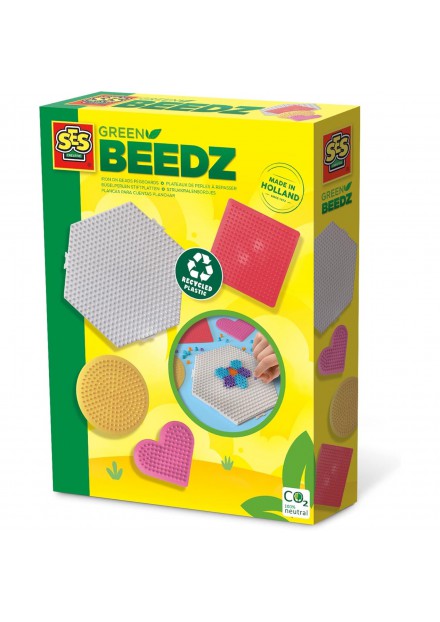 SES Creative - Green Beedz - 4 Strijkkralen Grondplaten