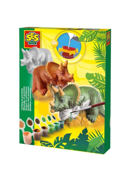Ses Gipsgieten en schilderen triceratops