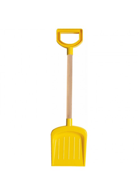 Strandschep  52cm  Met Houtsteel geel