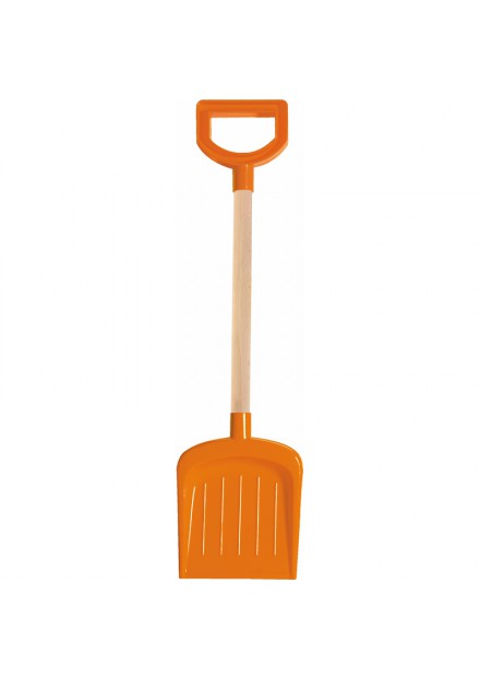 Strandschep  52cm  Met Houtsteel oranje