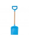 Strandschep  52cm  Met Houtsteel blauw