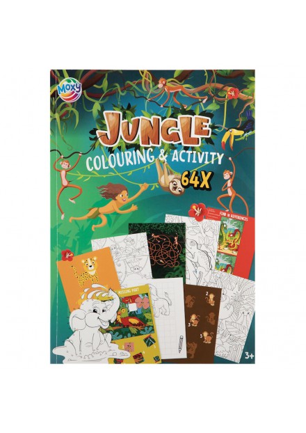 Moxy Kleur en activiteitenboek jungle A4 - 64 vellen