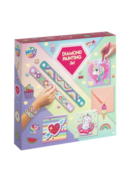 Moxy Diamond painting set, 28st, 2 armbande