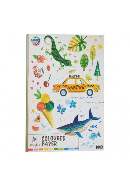 Knutselpapier  Gekleurd papier A4 80gram - 100 vellen