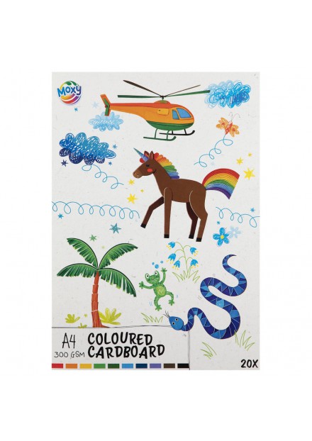 Gekleurd karton A4 300gram - 20 vellen