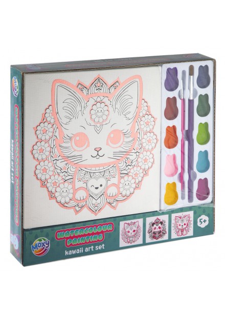 Moxy Aquarel Kawaii verfset poes