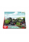 DICKIE TOYS FENDT TRACTOR 3-DELIGE SET 9 CM
