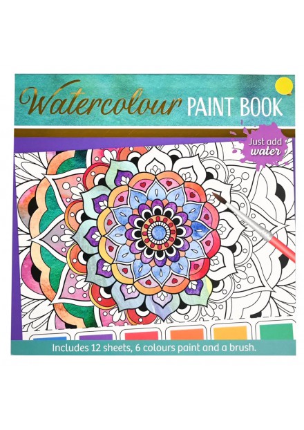 Waterverf kleurboek volwassenen mandala