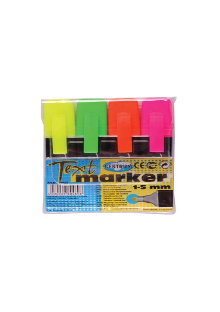4 tekst markers in etui