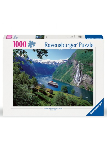 Ravensburger puzzel landschap Noors Fjord - 1000 stukjes
