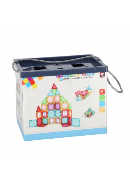 Magnetische tegel 45 delig 6,5cm in luxe opbergbox