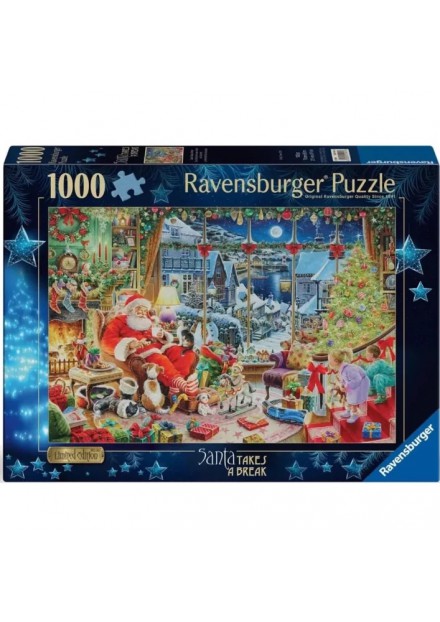 Ravensburger kerstpuzzel Santa Takes a Break 1000 stukjes
