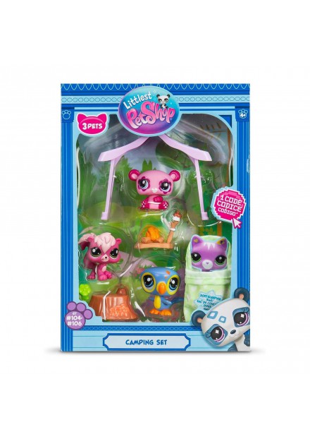 Littlest pet shop playset camping 3-pack