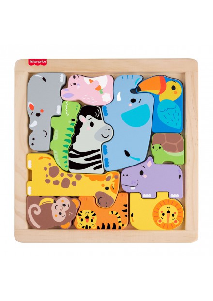 Fisher-Price hout dieren puzzel3+
