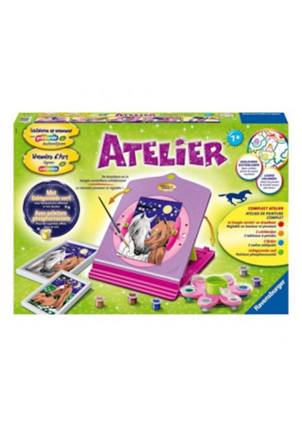 Ravensburger Schilderen Op Nummer atelier met 2 schilderijen en lichtgevende verf