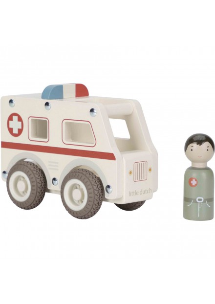 Little Dutch ambulance met pegdoll fsc