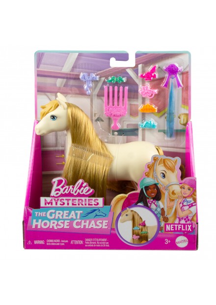 Barbie Pony + Assortiment met verschillende onderdelen licht bruin