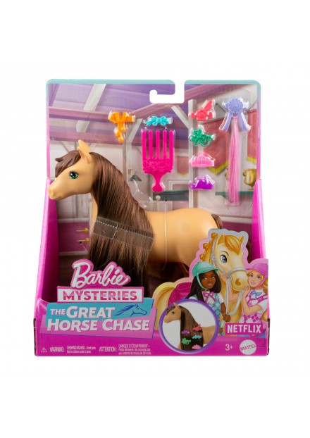 Barbie Pony + Assortiment met verschillende onderdelen  bruin