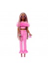 Barbie Fashionsta pop deluxe met bont en vlechten