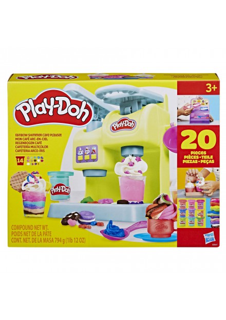 PLAY-DOH  regenboog shimmer cafe speelset