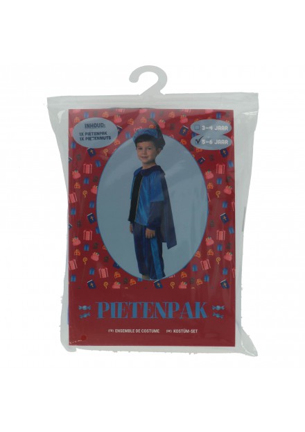 Pietenpak Blauw Cape 110-116 Cm