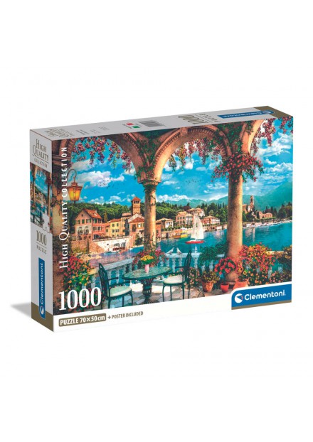 Clementoni Puzzel  balkonuitzicht op het Comomeer - 1000 stukjes