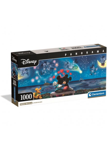 Clementoni - Puzzel - 1000 Stukjes - Panorama Mickey & Minnie