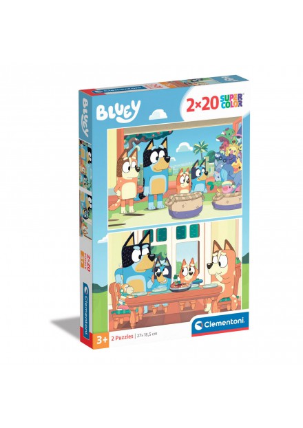 Clementoni Puzzel 2x20 Stukjes Bluey