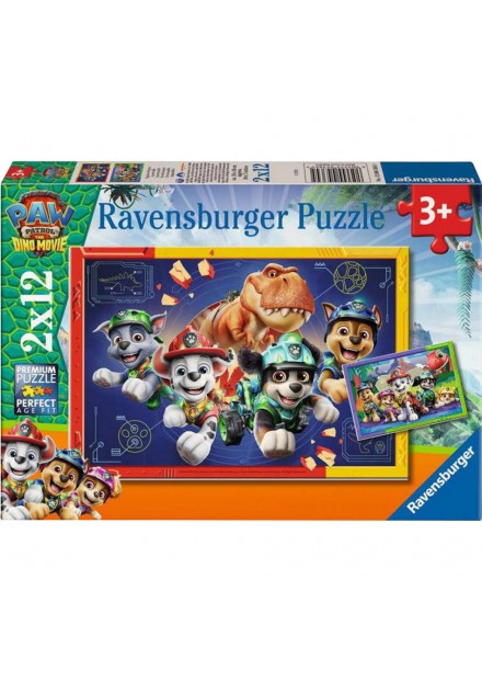 Ravensburger Puzzel Paw Patrol 3 Dino Movie 2x12stukjes