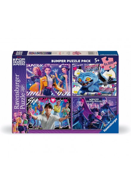 Ravensburger Puzzel K-Pop 4 X 100 Bumperpack  100 stukjes