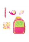Real Littles neon rugtas stationary rose, geel glitter