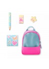 Real Littles neon rugtas stationary blauw, oranje neon