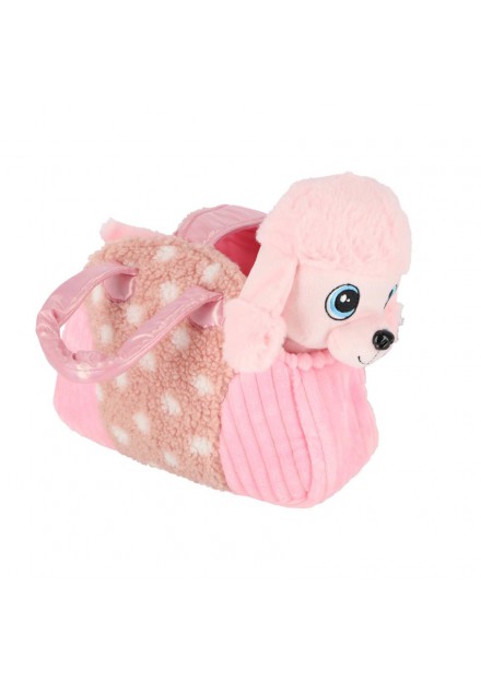 Pluchiez pluche hond rose  in tasje