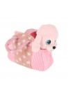 Pluchiez pluche hond rose  in tasje