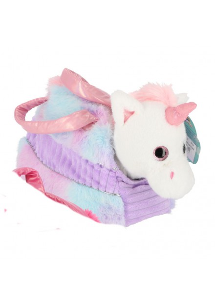 Pluchiez pluche  unicorn  wit in tasje