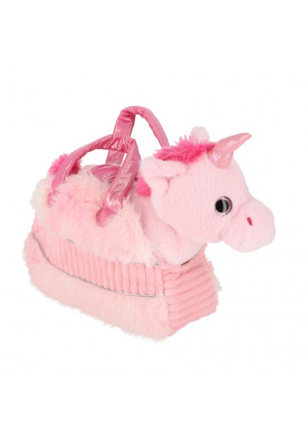 Pluchiez pluche  unicorn  rose in tasje