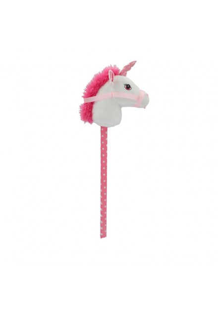 Pluchiez stokpaardje pluche 70 cm wit