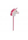 Pluchiez stokpaardje pluche 70 cm wit
