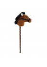 Pluchiez stokpaardje pluche 70 cm bruin