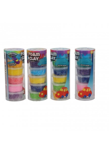 Amazing Cool foam klei 6 stuks 25 gram in koker