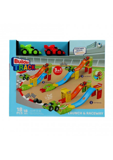Racebaan Formule 1 pre school met 2 auto's