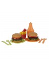 Jipy bioplastic hamburger speelset 25 delig